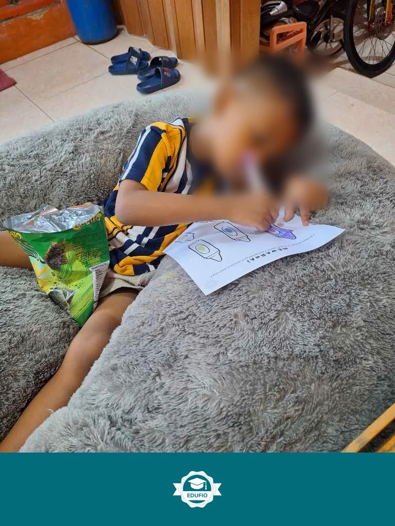 Dari ruang kelas les anak Bantul Edufio