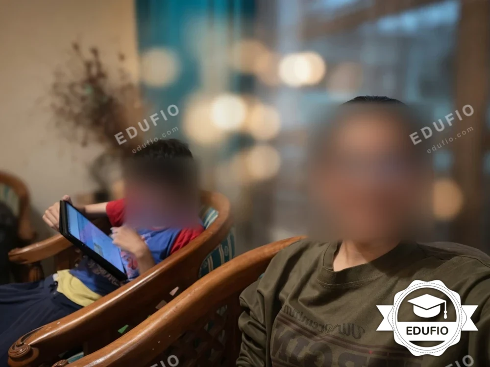 Dari ruang kelas les bahasa inggris Jogja Edufio
