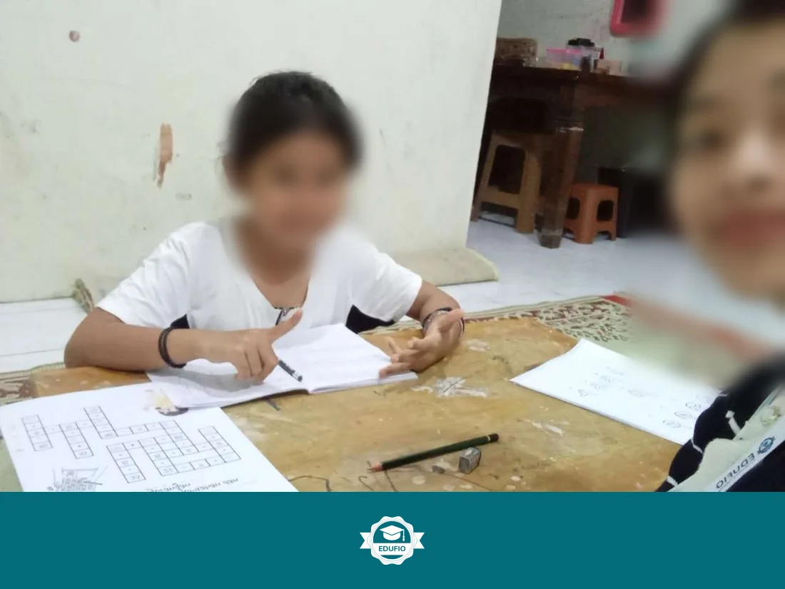 Momen sesi les jarimatika Jogja sedang berlangsung