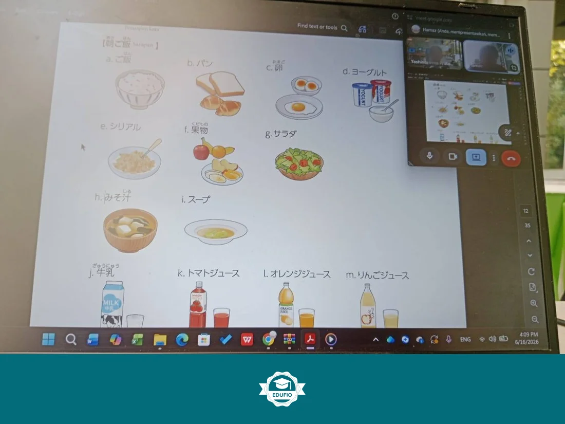 Dari ruang kelas les bahasa jepang Jogja Edufio