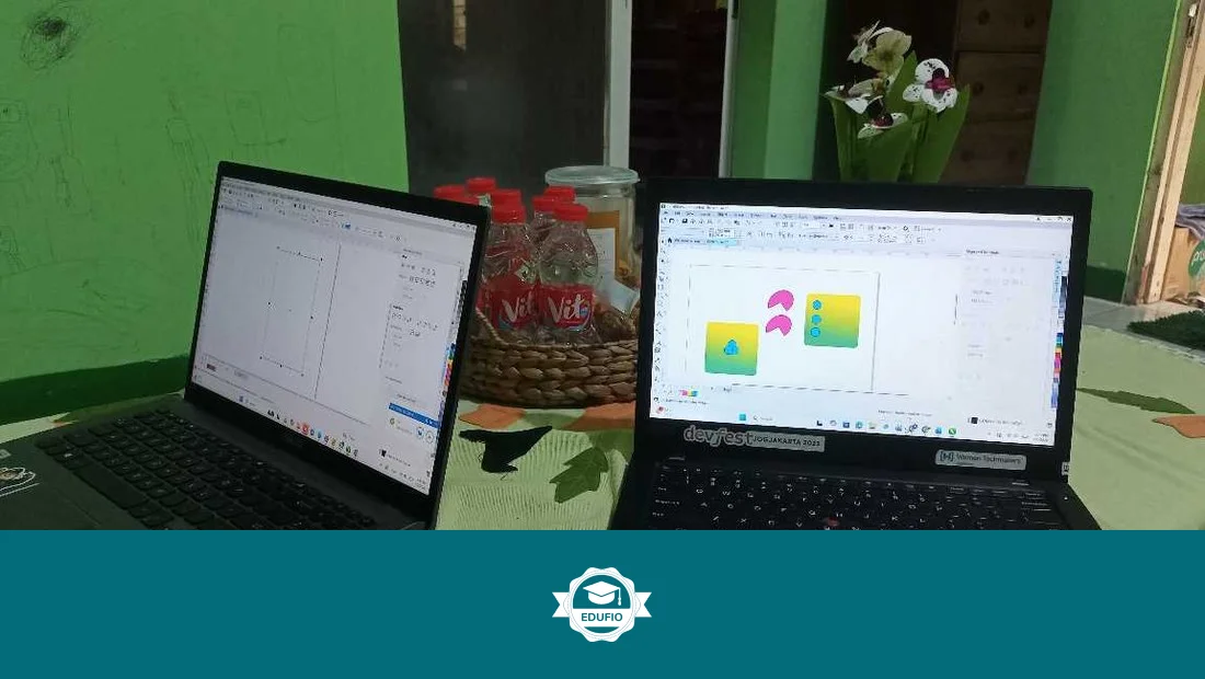Dari ruang kelas les komputer Jogja Edufio