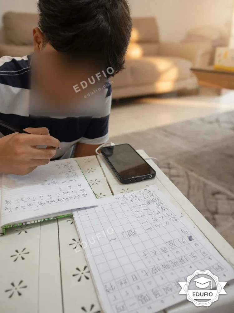 Dari ruang kelas les bahasa mandarin Jogja Edufio