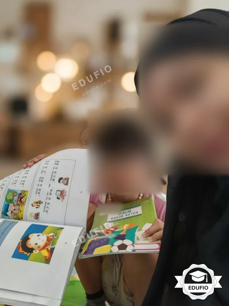 Momen sesi les bahasa mandarin Jogja sedang berlangsung