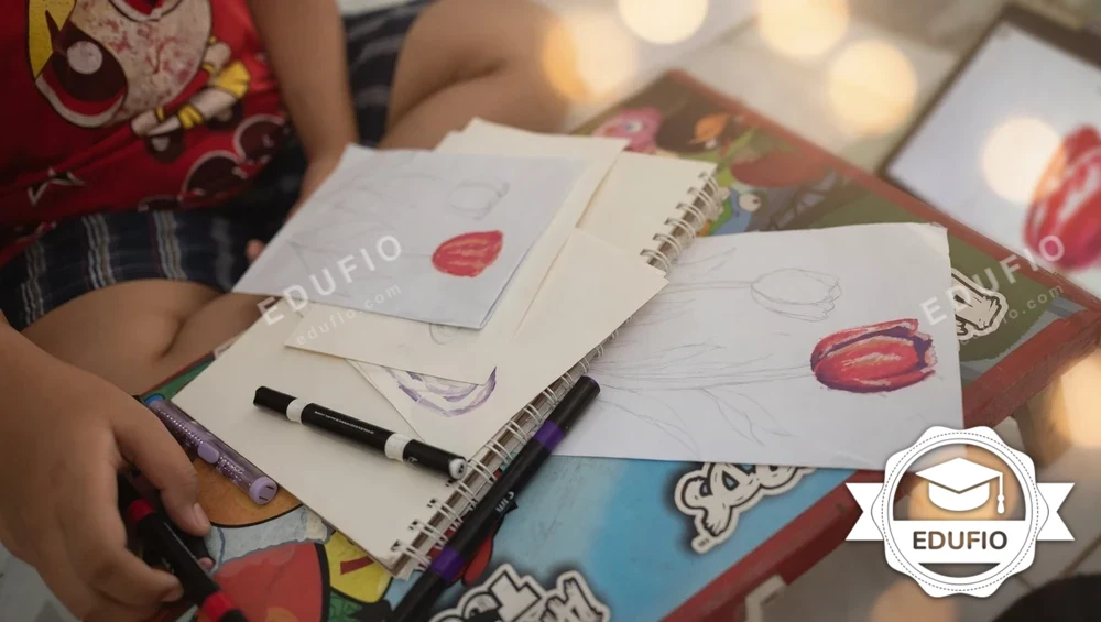 Dari ruang kelas les menggambar Jogja Edufio