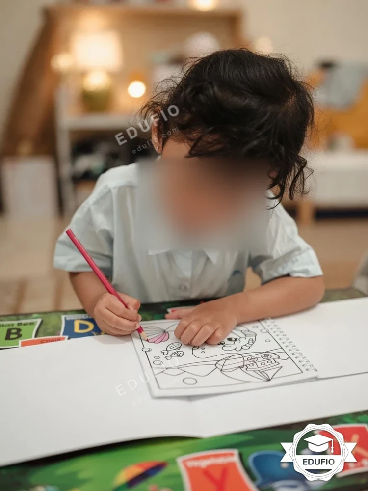 Siswa mengikuti les menggambar Jogja bersama tutor Edufio