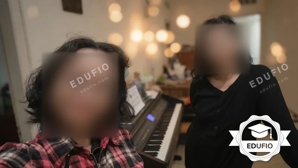 Dari ruang kelas les piano Jogja Edufio