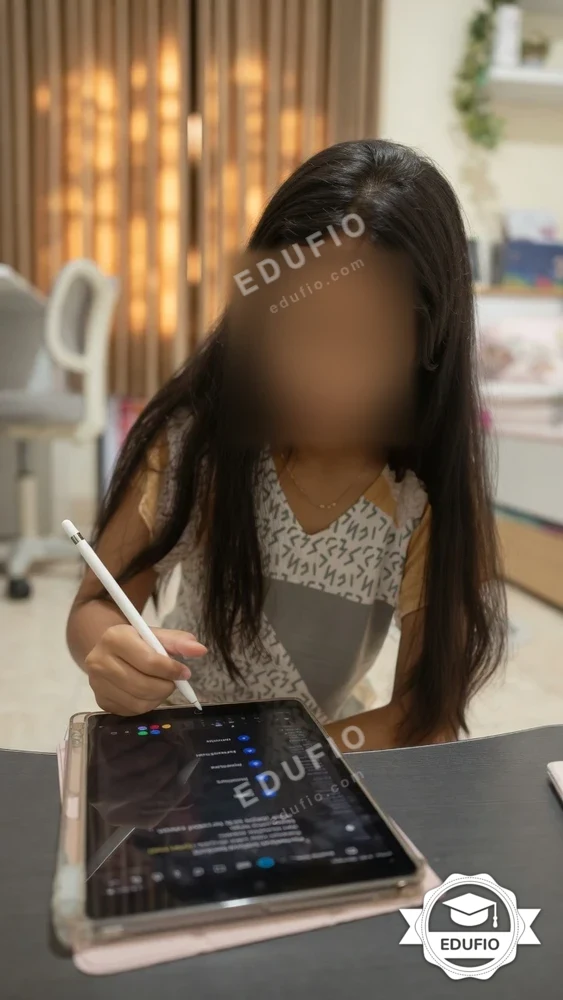 Momen sesi les SD Jogja sedang berlangsung