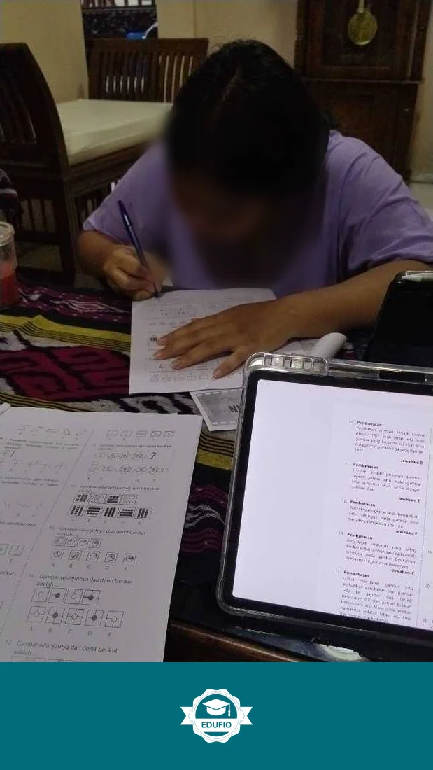 Siswa mengikuti les TPA & psikotes Jogja bersama tutor Edufio