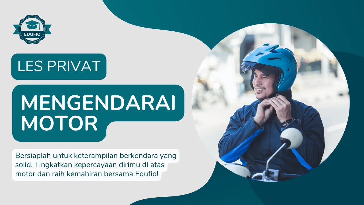 Kursus Mengendarai Motor bersama tutor Edufio di Jogja